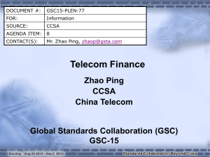 Telecom Finance Zhao Ping CCSA China Telecom