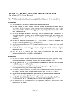 RESOLUTION GSC-16/33:  (GRSC) Radio Aspects of Electronic Article