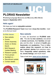 PLORAS Newsletter Hello again! New website In this issue: