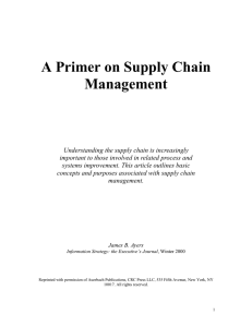 A Primer on Supply Chain Management