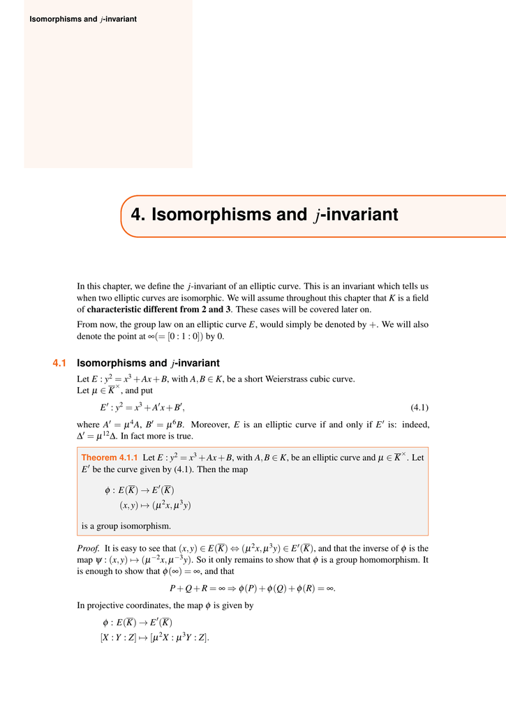 4 Isomorphisms And