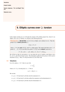 9. Elliptic curves over
