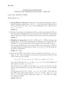 MA 426 MATHEMATICS DEPARTMENT FOURTH YEAR UNDERGRADUATE EXAMS – APRIL 2014