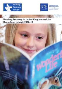 Reading Recovery in United Kingdom and the Republic of Ireland: 2012–13