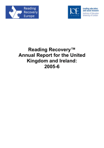 Reading Recovery™ Annual Report for the United Kingdom and Ireland: 2005-6