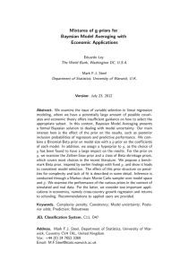Mixtures of g-priors for Bayesian Model Averaging with Economic Applications