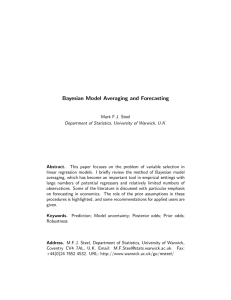 Bayesian Model Averaging and Forecasting