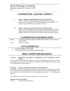 ED &amp; Planning Committee COMMITTEE AGENDA TOPICS