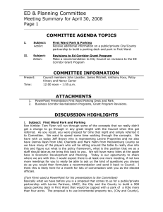 ED &amp; Planning Committee Meeting Summary for April 30, 2008 Page 1