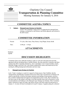 Transportation &amp; Planning Committee  Charlotte City Council