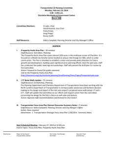 Transportation &amp; Planning Committee Monday, February 10, 2014 3:30 – 5:00 p.m.