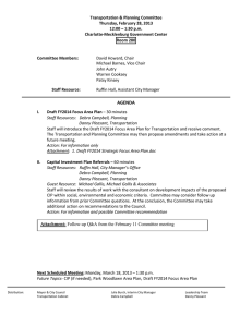 Transportation &amp; Planning Committee Thursday, February 28, 2013 12:00 – 1:30 p.m.