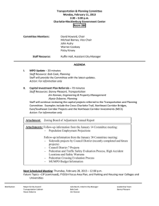 Transportation &amp; Planning Committee Monday, February 11, 2013 3:30 – 5:00 p.m.