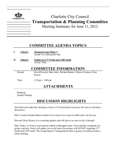 Transportation &amp; Planning Committee  Charlotte City Council