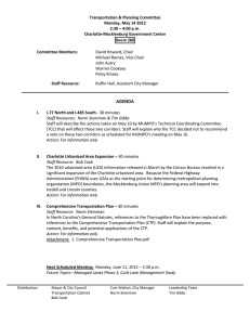 Transportation &amp; Planning Committee Monday, May 14 2012 2:30 – 4:00 p.m.