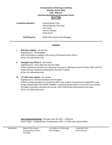 Transportation &amp; Planning Committee Monday, April 9, 2012 2:30 – 4:00 p.m.