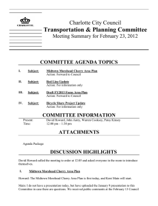 Transportation &amp; Planning Committee  Charlotte City Council