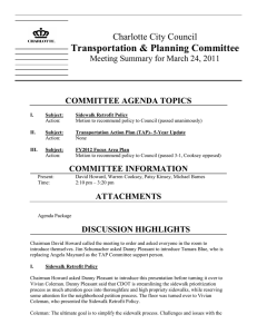 Transportation &amp; Planning Committee  Charlotte City Council