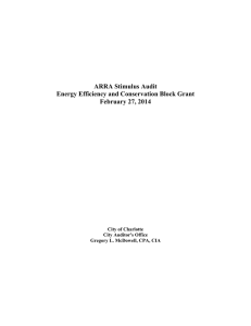 ARRA Stimulus Audit Energy Efficiency and Conservation Block Grant February 27, 2014