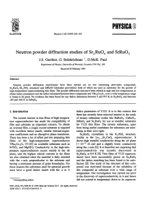 PHYSICA Neutron  powder  diffraction  studies  of Sr2RuO 4