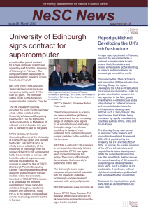 NeSC News University of Edinburgh signs contract for supercomputer