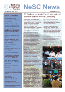 NeSC News News Contents Issue 43, August 2006