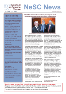 NeSC News News Contents Issue 42, June 2006