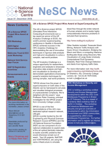 NeSC News News Contents Issue 37, December  2005