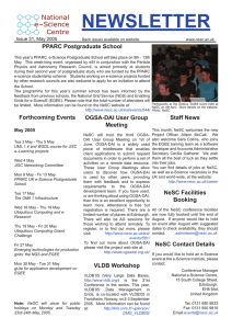 NEWSLETTER PPARC Postgraduate School Issue 31, May 2005