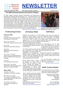 NEWSLETTER PV 2005 Announcement and Call for Papers Issue 28, February 2005