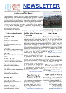 NEWSLETTER e-Science at The Hague Issue 26, December 2004