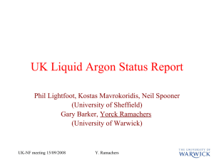 UK Liquid Argon Status Report