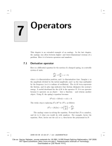 7 Operators
