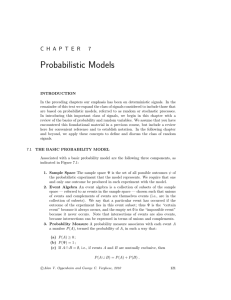 Probabilistic Models C H A P T E R 7