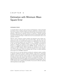 Estimation with Minimum Mean Square Error 8