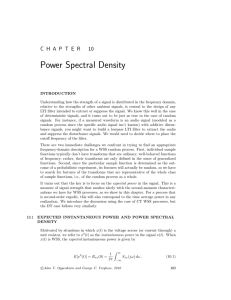 Power Spectral Density C H A P T E R 10