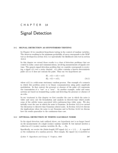 Signal Detection C H A P T E R 14