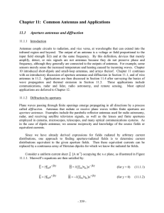 Chapter 11:  Common Antennas and Applications 11.1 Aperture antennas and