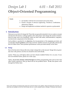 Design 6.01 Object-Oriented