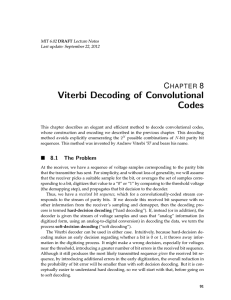 Viterbi  Decoding  of  Convolutional Codes C 8