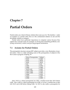 Partial Orders Chapter 7