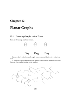 Planar Graphs Chapter 12 Dog 12.1  Drawing Graphs in the Plane