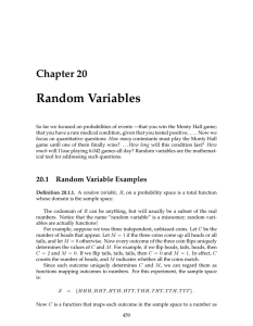 Random Variables Chapter 20