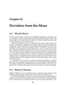 Deviation from the Mean Chapter 21 21.1  Why the Mean?