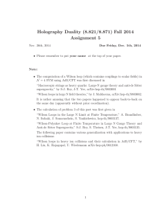 Holography Duality (8.821/8.871) Fall 2014 Assignment 5