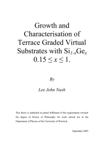 Growth and Characterisation of Terrace Graded Virtual