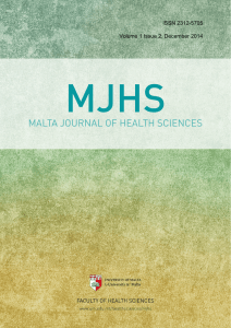 MJHS MALTA JOURNAL OF HEALTH SCIENCES  ISSN 2312-5705