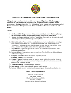 Instructions for Completion of the Fire Hydrant Flow Request Form