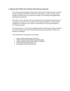 I. Approve the FY2014 Out-of-School Time Partners Contracts