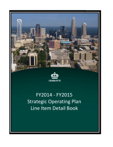 FY2014 - FY2015 Strategic Operating Plan Line Item Detail Book ADOPTED